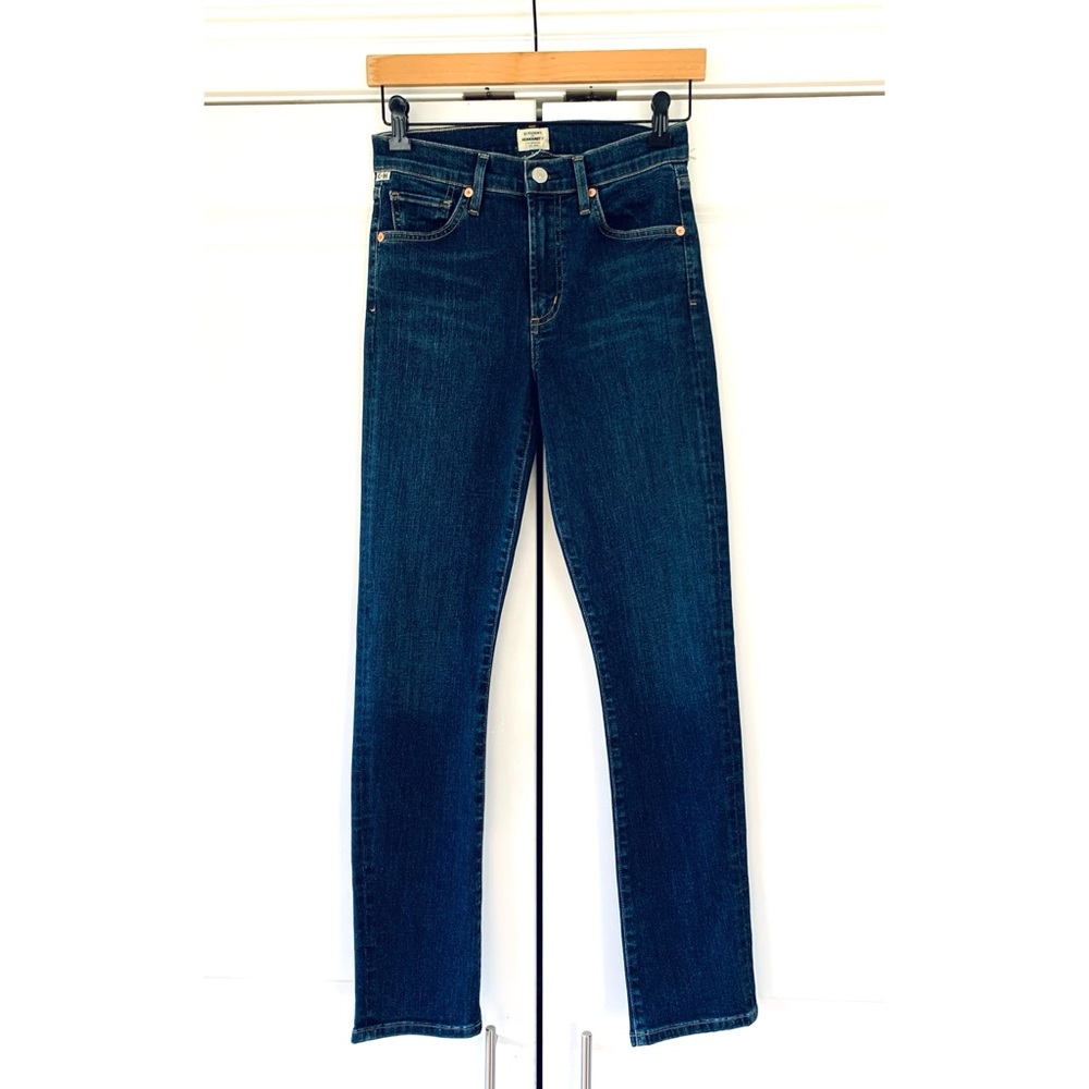 Citizens of Humanity Jeans Skyla Cigarette Slim Straight Crop Dark Wash Size 25